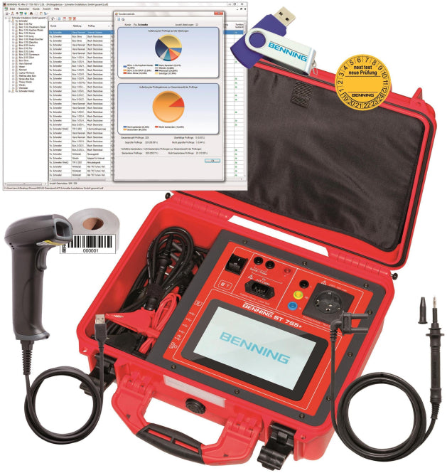 BENNING Gerätetester Set ST 755+ Set VDE 0701-0702, VDE 0751 050333