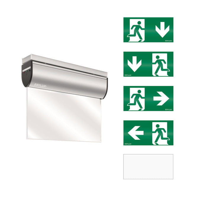 ESY Notleuchte SLC EL 3h IR EN10031618 Deckenaufbau EKW 25m inkl Scheibe+Pikto
