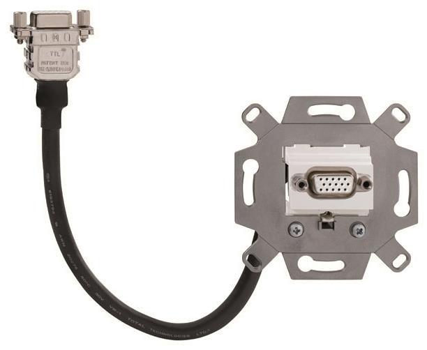 Rutenbeck VGA KM-VGA KP Up 0 rw Anschlussdose 1f Kabelpeitsche 17010555