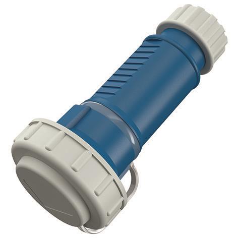 Mennekes 16A2P+E 230V 10833 Schuko-Kupplung DWD blau mit Deckel