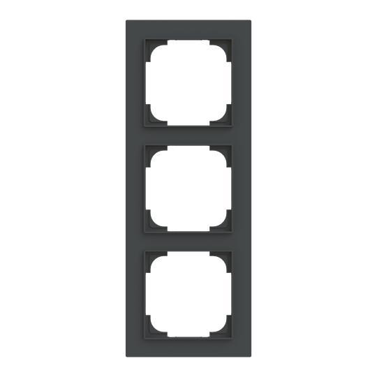 BJ Abdeckrahmen 3-fach schwarz 1723-45M matt Busch-art linear