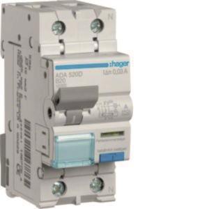 Hager Fi-LS 1P+N 10kA B-20A 30mA ADA520D Typ A