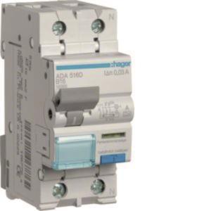 Hager Fi-LS 1P+N 10kA B-16A 30mA ADA516D ** Typ A