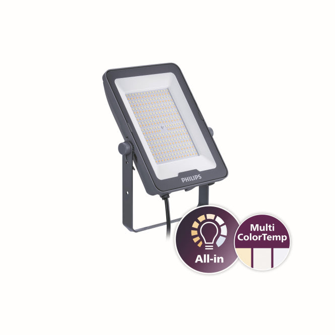 PHIL LED-Strahler Ledinaire IP65 grau 100W 12000lm 3000/4000/6500K symmetrisch