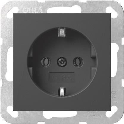 GIRA 4188005 SCHUKO-Steckdose System 55 Schwarz matt (lackiert)