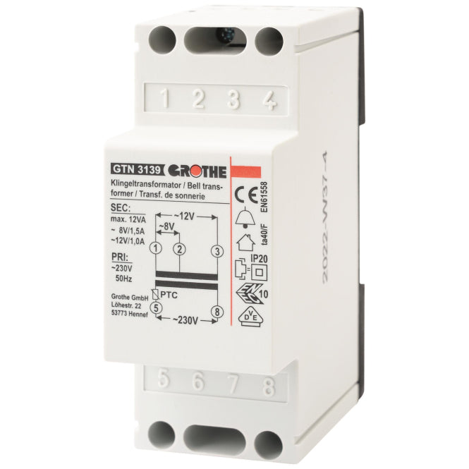 GRO Trafo 8/12V 14039 GT 3139 1,3/1,0A REG