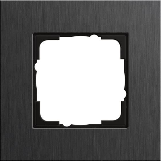 GIRA 0211126 Abdeckrahmen 1fach Esprit Aluminium Schwarz (eloxiert)