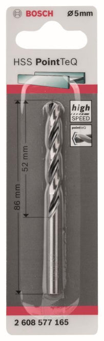 Bosch HSS-Spiralbohrer PointTeQ 5,0x86/52mm 2608577165