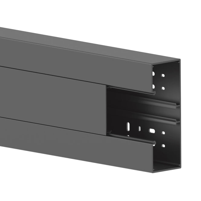 GGK BR 60x170/80GGK BR 60x170/80 Brüstungskanal -9005 PVC Unter-/Oberteil
