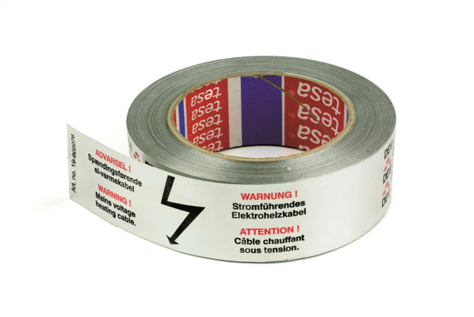 DEVI Alufolie, selbstklebend 19-805076 Länge 50m Breite 38mm mit Warnaufdruck