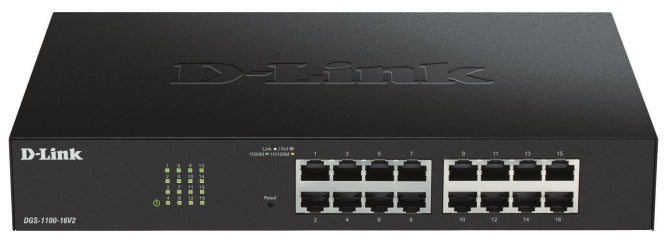 D-Link 16-Port Layer2 DGS-1100-16V2/E Smart Gigab.Switch 16x10/100/1000Mbit/s