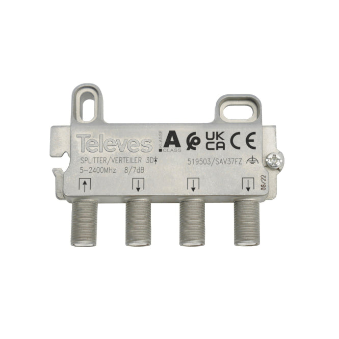 Televes 3-fach Verteiler SAV37FZ 5-2400 MHz VD: 7dB