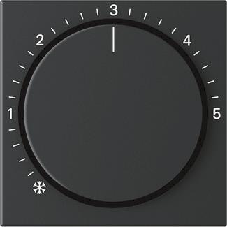 GIRA 2706005 Abdeckung Raumtemperatur- regler System 55 Schwarz matt (lackiert)