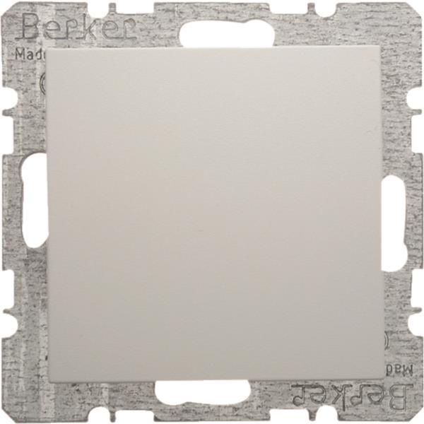 BER S1 Blindabdeckung mit 6710098989 Sockel polarweiss glänzend