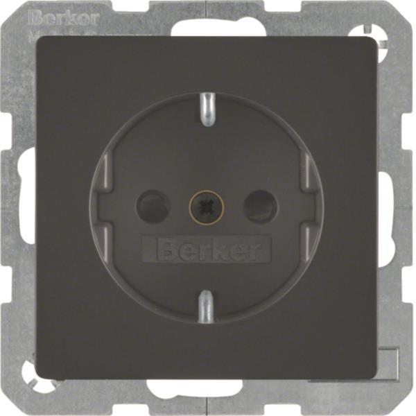 Berker Steckdose SCHUKO Q.1/Q.3 47236086 anthrazit, samt