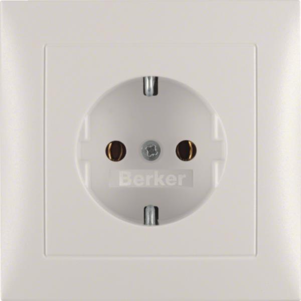 BER S1 Schuko Voll 47429909 polarweiss matt
