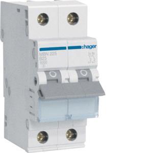 Hager Leitungsschutzschalter MBN225 2polig 6kA B-25A 2M