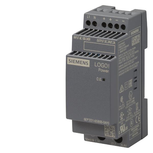 Siemens 6EP33316SB000AY0 LOGO!POWER 24V 1,3A Geregelte Stromversorgung