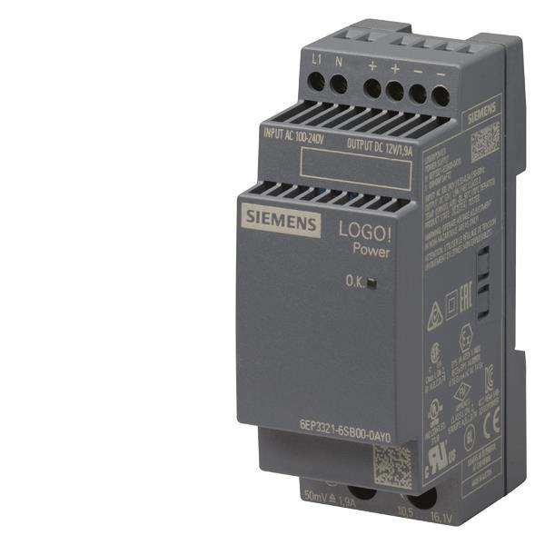 Siemens 6EP33216SB000AY0 LOGO!POWER 12V 1,9A Geregelte Stromversorgung