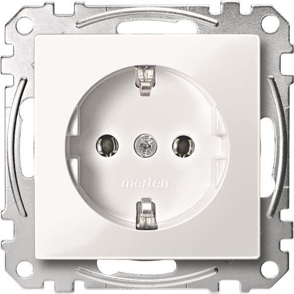 Merten SCHUKO-Steckdose StK MEG2301-0319 polarweiß glänzend System M