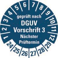 HEIN 189512 Prüfplakette HEIN_189512 DGUV3 NP 24-29 blau Folie selbstkl.