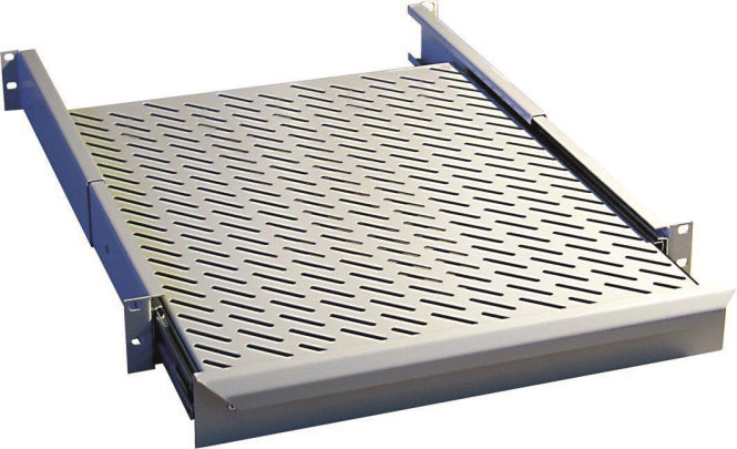 SST 19" Fachboden 1,5HE perf. ZAF 54152 Teleskop Auflage550 Einbau 550-850mm