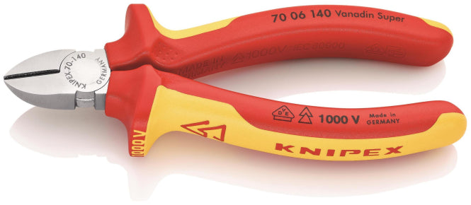 Knipex VDE-Seitenschneider 140mm 7006140