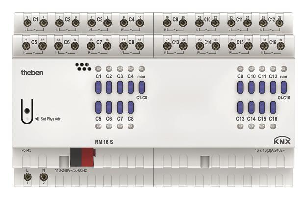 THEB KNX Schaltaktor RM 16 S KNX 16-fach