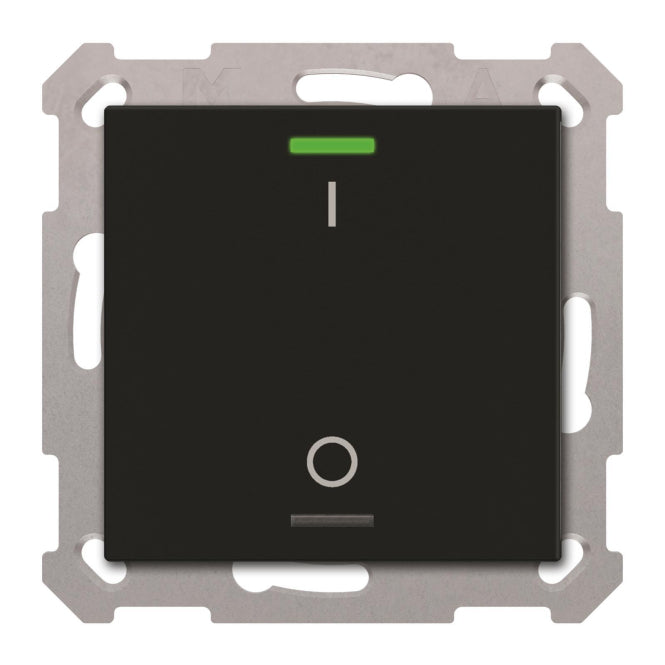 MDT BE-TAL550106.B1 KNX Taster Light 55 1-fach RGBW Schwarz matt Schalten