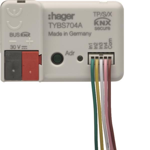 Hager Binäreingang 4-fach KNX TYBS704A Secure UP