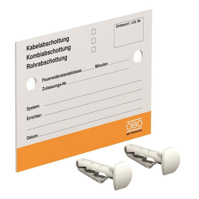 OBO KS-S DE Kennzeichnungsschild f.Abschottungssysteme 100x70mm 7205425