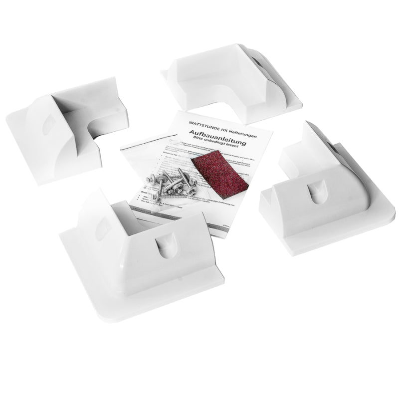 WATTSTUNDE® Solarmodul Halteecken HXE/W ABS Kunststoff weiss - Homeiq24
