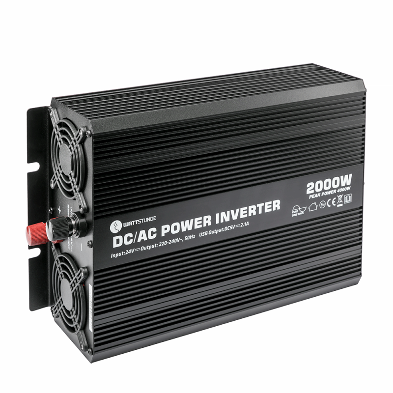 WATTSTUNDE® 2000W / 4000W 24V Sinus Spannungswandler WS24/2000SI - Homeiq24