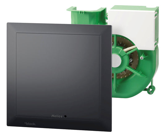 Helios Einrohr-Lüftungssystem            mit EC-Motoren   ELS NFC F  black 40782