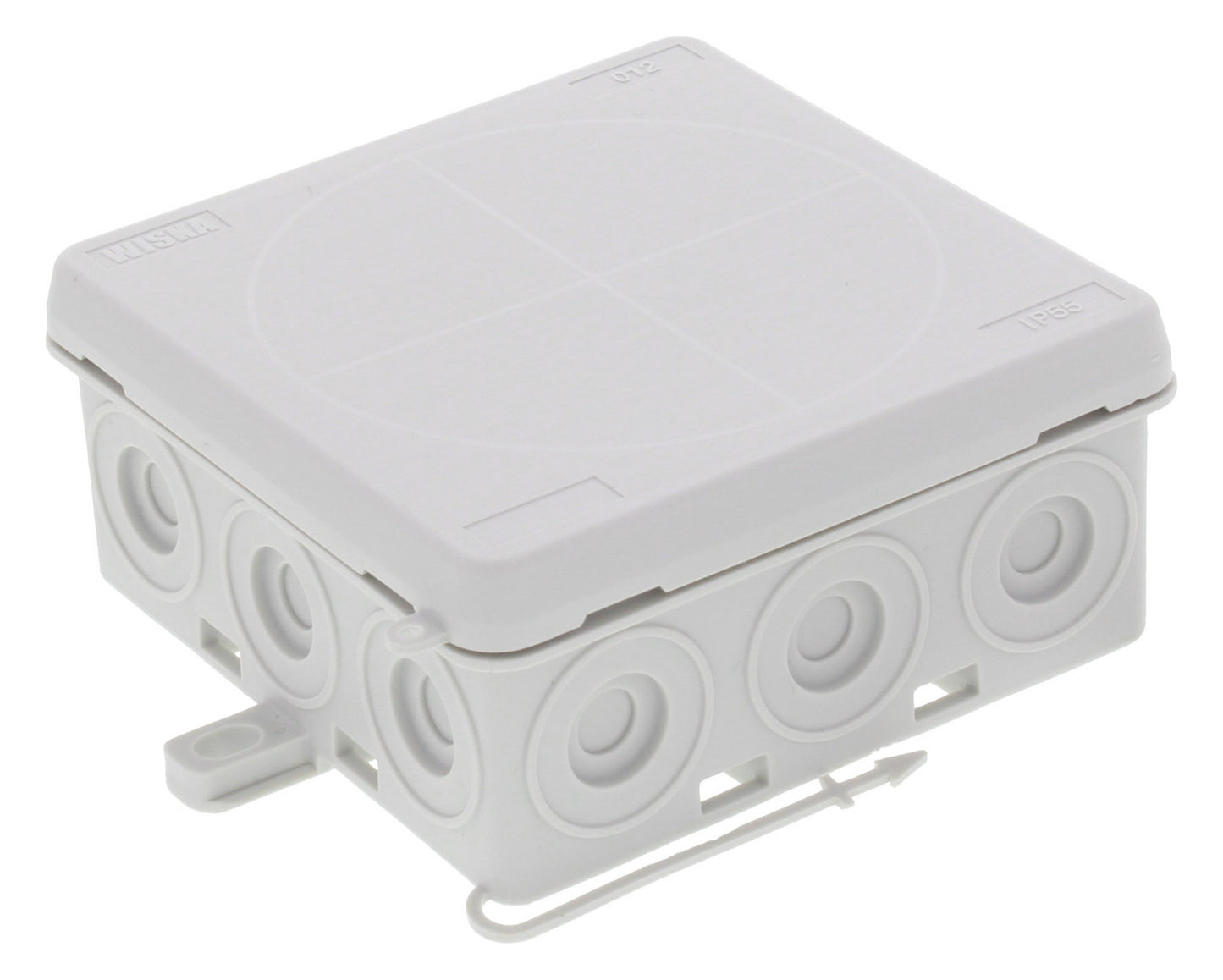 WISKA Abzweigkasten KA 012/5 LG IP55     86x86x41mm mit Klemmeinsatz 5-polig,4mm