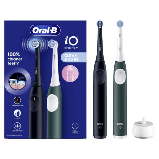 Braun Oral-B iO Series 2 Zahnbürste      Ocean Bl/Forest Gr 2.Handstück 612418