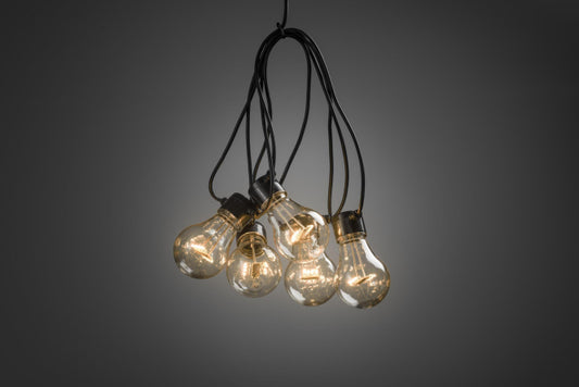 LED Biergartenkette 20er klar   2379-800 L=9,5m IP44 24V Außentrafo m.Dimmer
