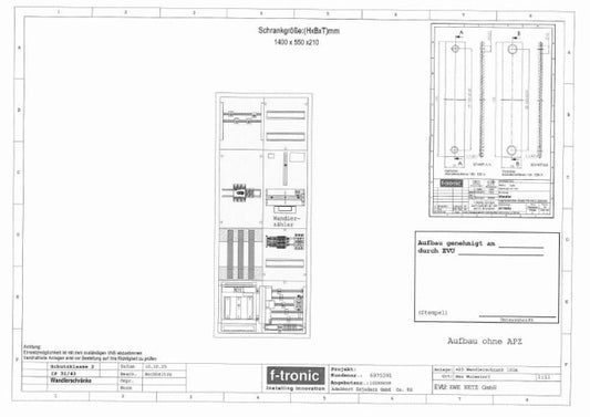f-tronic Wandlerschrank                  25 Wandlerschrank 100A Art. Gr.717