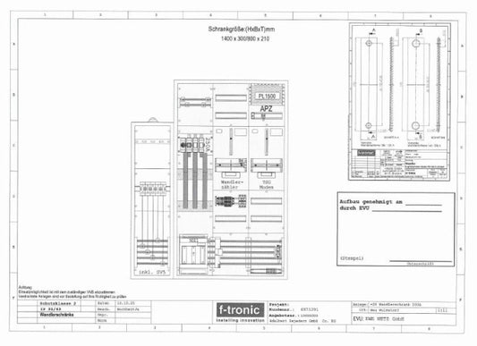 f-tronic Wandlerschrank                  26 Wandlerschrank 200A Art. Gr.717