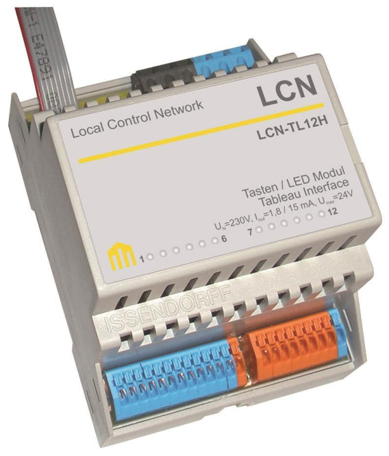 ISSE Tableau-Adapter für     LCN - TL12H 12LED's + 8 Tasten für die Hutschiene