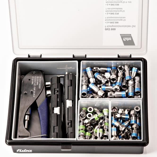 Fuba OVZ 900 F-Kompressionsstecker-Set   Kompressionsst.-Set inkl. Zange+Abisolie