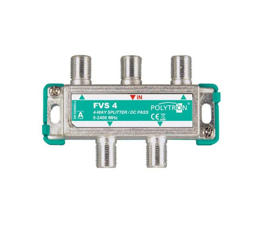 POLY F-Verteiler 4-fach 5-2400MHz  FVS 4     DC-Durchgang 3061700