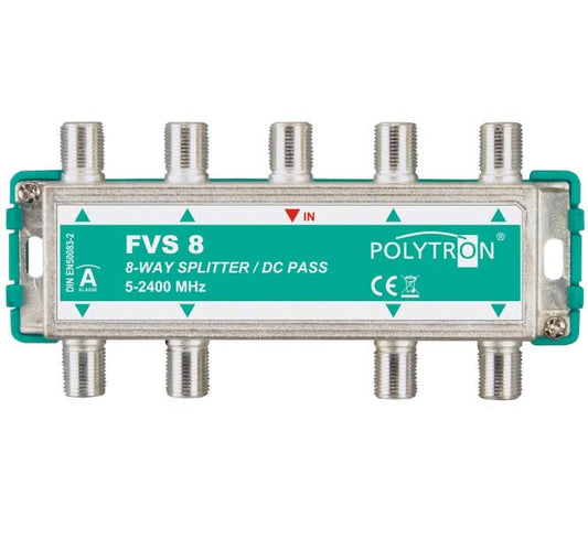 POLY F-Verteiler 8-fach 5-2400MHz  FVS 8     DC-Durchgang 3061900