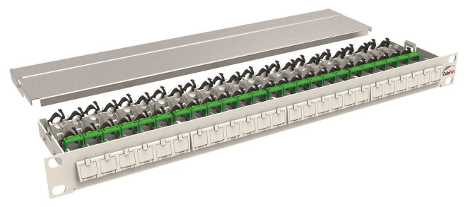 CobiNet 126226 Verteilerfeld RJ45-TL,    19" 24x Kat. 6A 500MHz RAL 7035