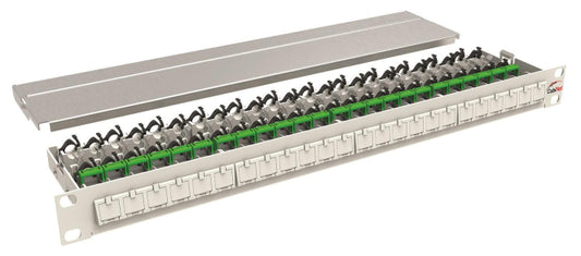 CobiNet 126226 Verteilerfeld RJ45-TL,    19" 24x Kat. 6A 500MHz RAL 7035