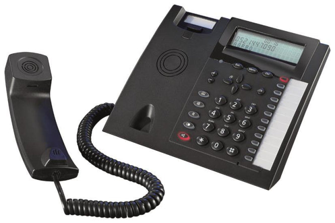 AGFEO Analog-Telefon,       T 18 schwarz      3 zeiliges Display T 18 schwarz