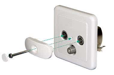 POLY Blindaufsatz (VPE 10)        BSK 10     für 3-Loch-Dosen Data/SAT