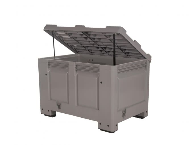 Zajadacz Kundenbox mit Klappdeckel               1200x800x760mm grau