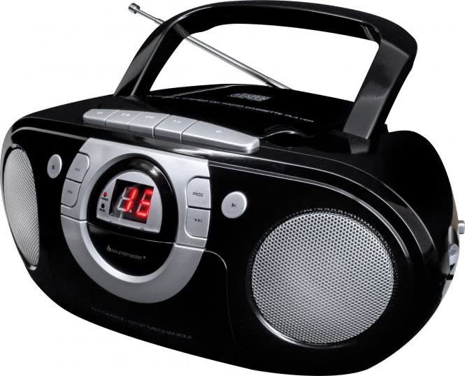 Soundmaster SCD5100SW sw Radio mit CD    UKW,Kassette,AUX,Batt/Netz