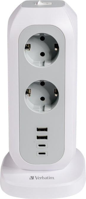 Verbatim Steckdosenturm EUPT-01          11xSchuko,2xUSB-C und 2xUSB-A
